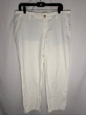 LOFT White Straight-Leg Women's Pants